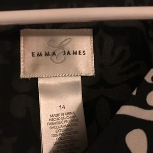 Black and White print Emma James dress.